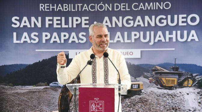 Arranca Bedolla rehabilitación de corredor turístico en el Oriente; conecta a cuatro municipios
