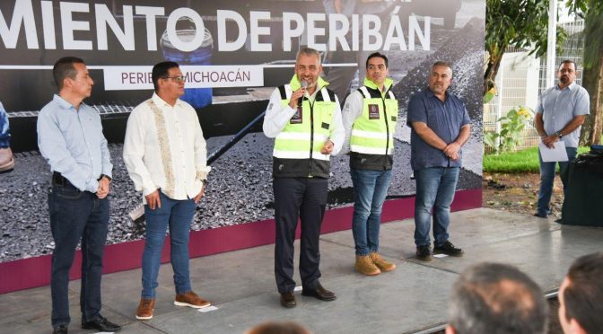 Bedolla pone en marcha rehabilitación del libramiento Peribán
