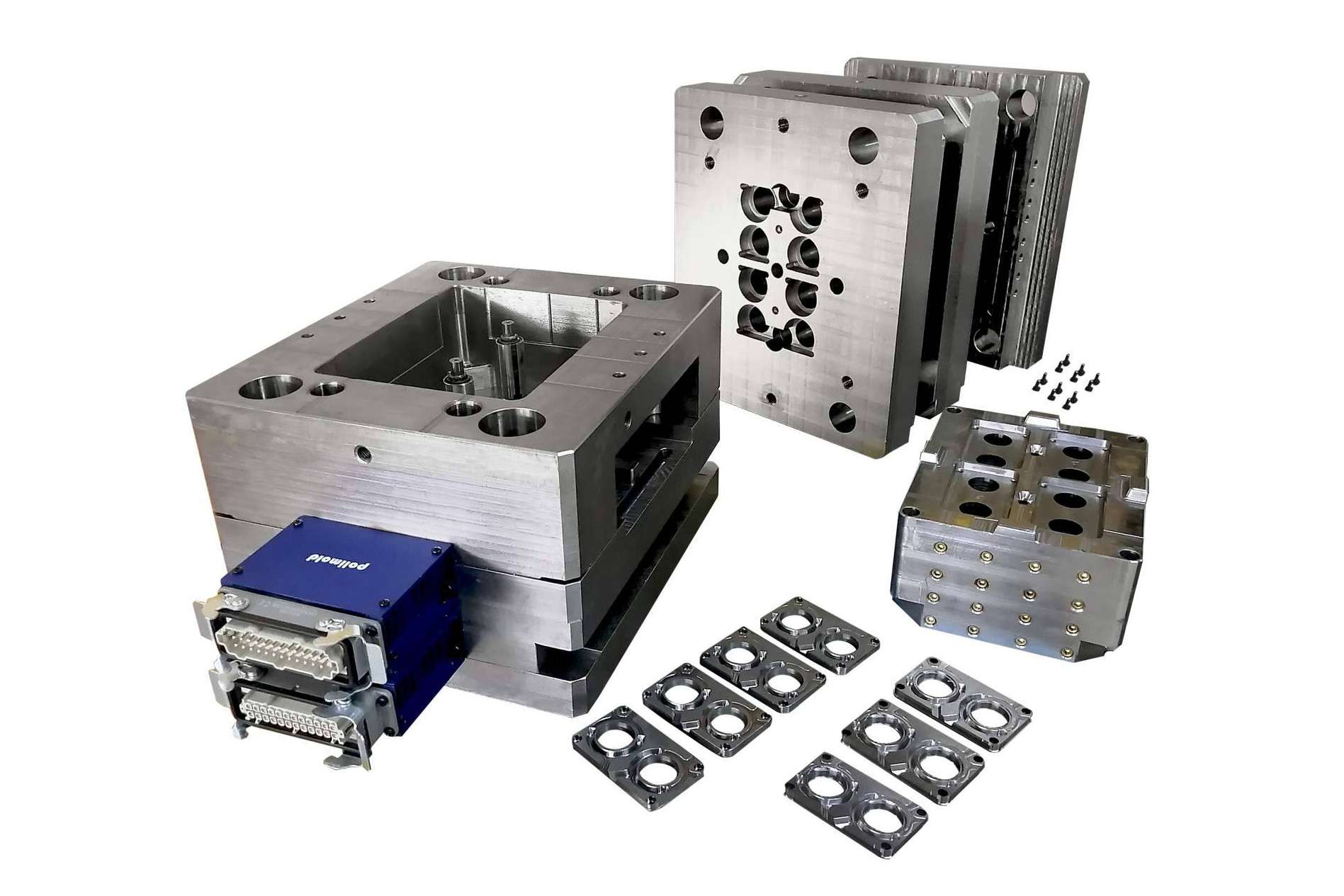 Moldes industriales de inyección de plástico y zamak aluminio fabricados por Moldes A.W.