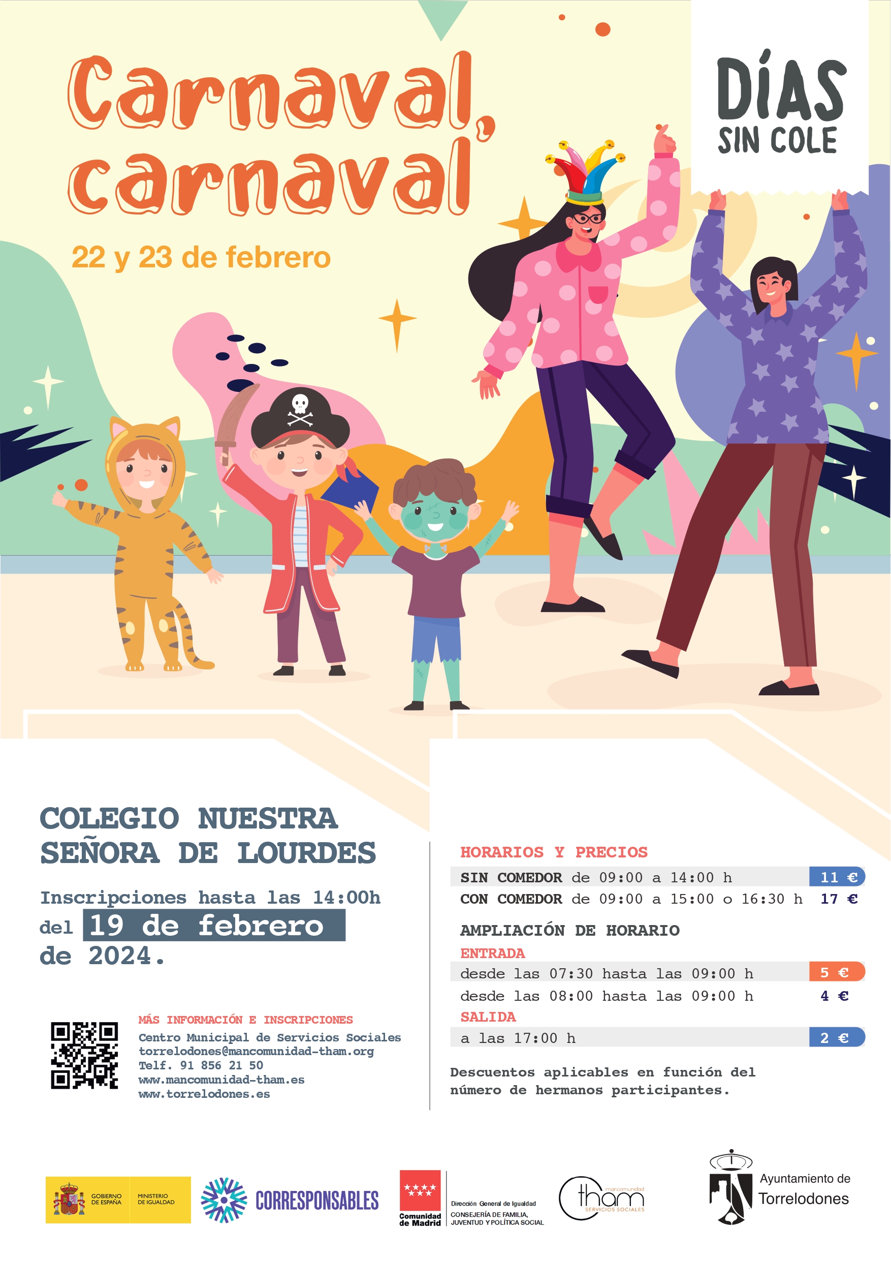 En Carnaval, vuelven los Días sin cole